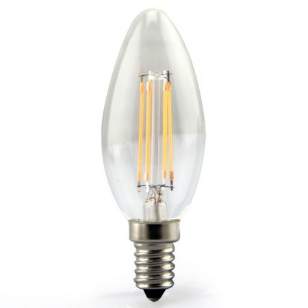 LED filament svíčka E14 4W
