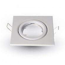 Bílý kovový rámeček na žárovky čtverec