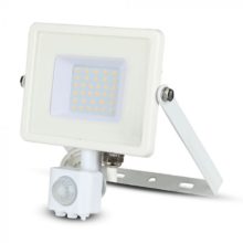 Profesionální bílý LED reflektor 30W s pohybovým čidlem se SAMSUNG čipy
