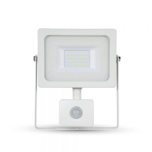 Bílý LED reflektor 10W s pohybovým čidlem