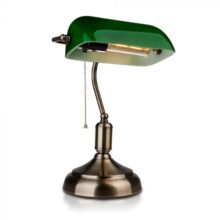 Zelená stolní lampa banker