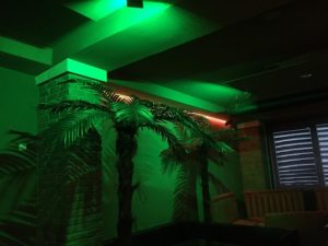 Osvětlení restaurace RGB LED reflektory