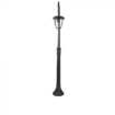 Černá sloupová zahradní lampa 140cm na E27 žárovku